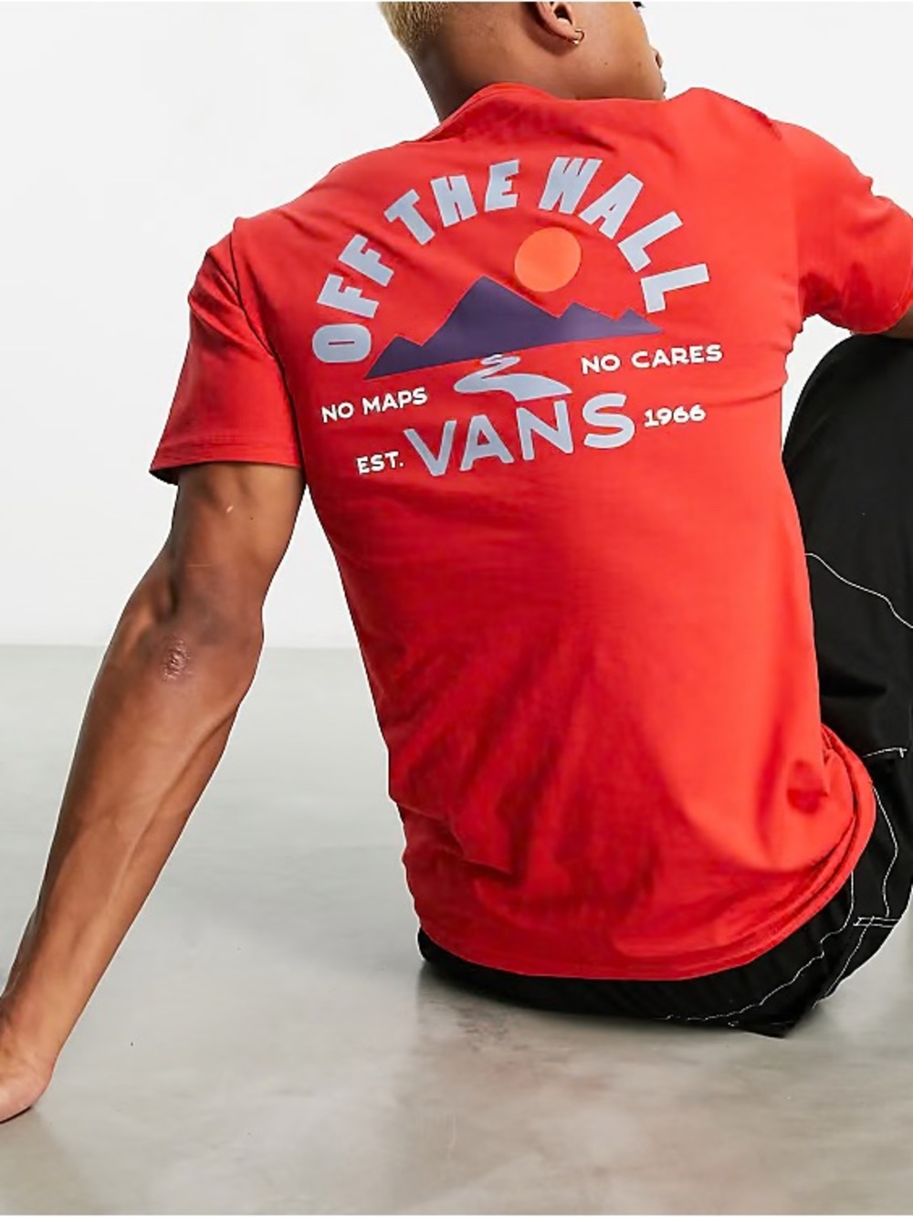 Vans Red Short-Sleeve 'Off The Wall' Graphic Tee